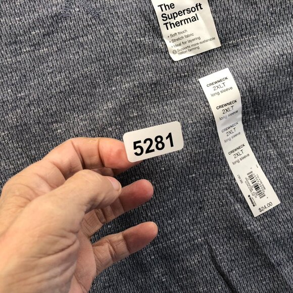 NWT 2 Sonoma Men T-Shirt XXLT Lot Of Two Long Sleeve Crewneck Theermal Knit Casu - Picture 13 of 13